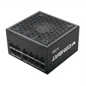 Super Flower Combat FG 1000W 80+ Gold, Full Modular, ATX 3.1 / PCIe 5.0, W/12V-2x6 Cable (2x8pin - 16pin native cables), Power Supply, FDB Fan, SF-1000C12FG, Black version