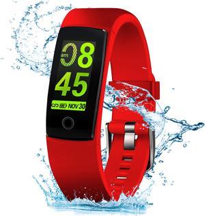 MorePro Waterproof Fitness Tracker with Heart Rate Blood Pressure Monitor, Smart Step Calories Counter, Call/SMS Remind for Smartphones