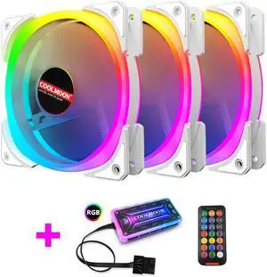 Coolmoon SJ-I PC RGB Case Fan with IR Remote Controller