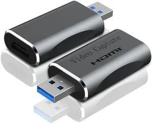 USB3.0 Audio Video Capture Card 4K 30HZ input 1080P output for Streaming, Live Broadcasting, Video Conference, Teaching, Gaming