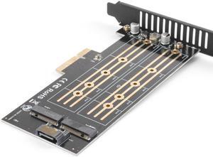 M.2 NVMe NGFF SSD to PCIE 3.0 X4 Adapter,Dual Interface and Dual Protocol