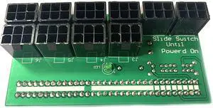 Server Power Conversion Board, to 6pin Adapter Card ,9 x 6P Interface Graphics Card 6 pin Supply Board 12V