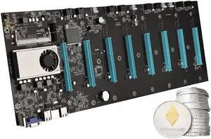 BTC-S37 Mining Motherboard with CPU Expandable 8 * PCIE 16X Slot For Bitcoin Ethereum
