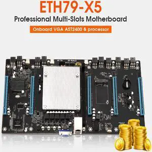 ETH79-X5 Mining Motherboard Intel Xeon LGA 2011 65mm Pitch Support RTX3060 Graphics Card Crypto Ethereum Bitcoin Miner