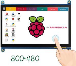 7 Inch Capacitive Touchscreen HDMI Monitor 800x480 TFT LCD Display HD Screen for Raspberry Pi 4B, 3B, Banana Pi, Windows 10 8 7
