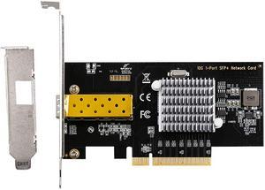 10Gb SFP+ PCI-E Network Card NIC, with Intel 82599EN Chip, Single SFP+ Port, PCI Express X8, Ethernet Converged Network Adapter Support Windows Server /Linux/VMware