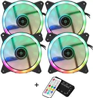 RGB 12cm Chassis Fan Cooling Fan Large air volume Mute
rgb with Controller Set 4 Fan Pack