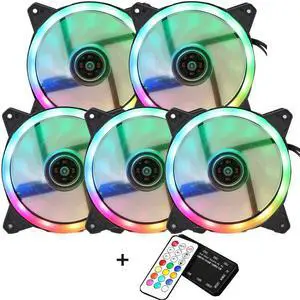 RGB 12cm Chassis Fan Cooling Fan Large air volume Mute
rgb with Controller Set 5 Fan Pack