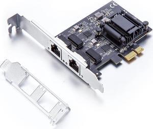 2.5Gbase-T PCIe NIC with Realtek RTL8125BG Chip Dual RJ45 Ports 2.5Gb Network Cards for Windows/Windows Server/Linux