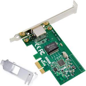 Gigabit PCIe NIC with Intel I210 Chip, 1Gb Network Card Compare to Intel I210-T1 NIC, Single RJ45 Port, PCI Express 2.1 X1, Ethernet Card with Low Profile for Windows/Windows Server/Linux