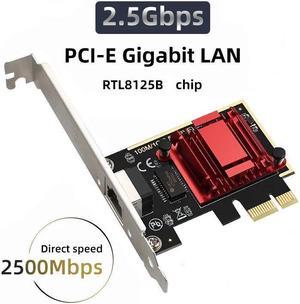 2.5Gbps PCIe Gigabit Network Card Support PXE RTL8125B RJ45 Port Ethernet Adapter Card