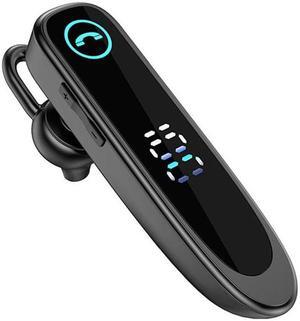 Wireless BT5.0 Earphones Stereo Single Business Ear Hook Headset with LED Display Handsfree Drive Car Headphone with Mic