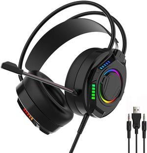 G502 Computer Wired Game Headphone 7.1 Channels Stereo with microphone Over Ear Game Headset LED Light Effect