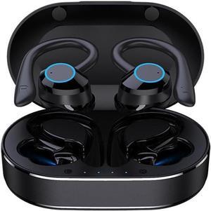 Q23 Wireless Earbud, Touch Control Bluetoth 5.1 Sport Headphones in Ear with Earhooks, Immersive Sound, IPX5 Waterproof Stereo Earphones, Noise Cancelling Headset Premium Deep Bass