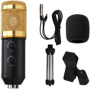MK F200FL Mic Professional Wire Microphone Handheld Condenser With Tripod Stand Mic for Computer USB Karaoke Video Studio Recording