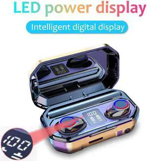 M12 TWS Wireless Headset Bluetooth 5.0 IPX7 Waterproof Led Power Display 9D Stereo for Smartphone with Flashlight Best Gifts