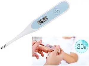 Electronic Thermometer Waterproof LCD Display Underarm Temperature Detecting for Baby Adult Temperature Detecting