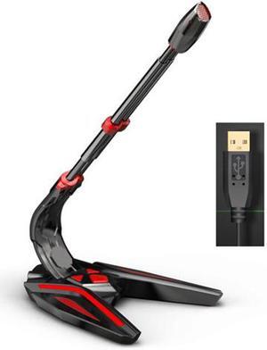 Gaming Microphone USB for PC Speaker Microphones Desktop Notebook Mic Volume Adjustable Switch Recording Chatting Mic