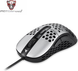 N1 Lightweight Gaming Mouse USB Wired 6400DPI PMW3389 Optical Ergonomics Honeycomb Shell Computer Mouse Gamer For PUBG