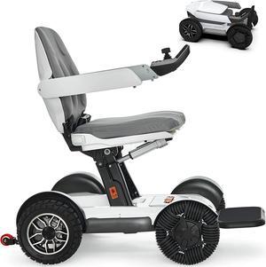 Deluxe Fully Electric Automatic Folding Wheelchair for Adults, No installation, APP / Joystick Control, Design Foldable Compact Portable, Ideal Motorized Mobility Solution for Travel & All Terrain Use
