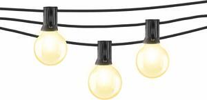 Mr Beams 25Ft Globe Style Bulb LED Outdoor String Lights with G40 LED Bulbs and 25 Hanging Sockets (Bulbs Included), Black