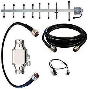 High Gain Directional Yagi Antenna Kit for LAX20 Netgear Nighthawk AX4 4G LTE Wi-Fi 6 Router, 50 ft Cable