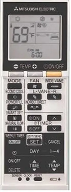 Mitsubishi Electric SG15H (E22T43426) Original HVAC Remote Control