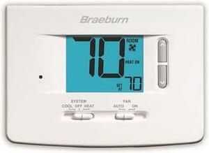 Braeburn 1020, Economy Non-Programmable 1H / 1C Thermostat with 3" Display