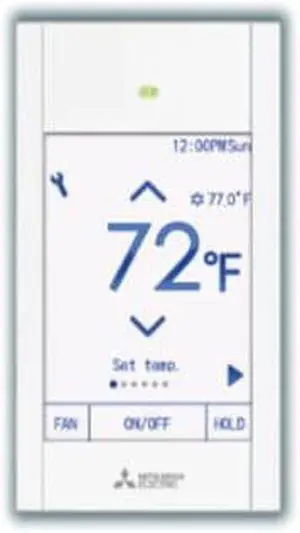 Mitsubishi PAR-CT01MAU-SB, Touch MA Remote Controller