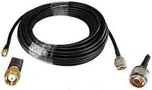 50ft LMR 400-series Equivalent Low Loss Cable with N-Male to SMA-Male Connectors
