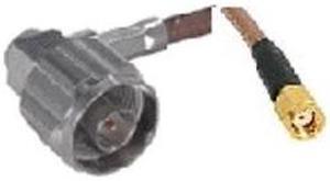 2ft LMR 400 Equivalent Cable, Right Angle N-Male to RP-SMA Male Connectors