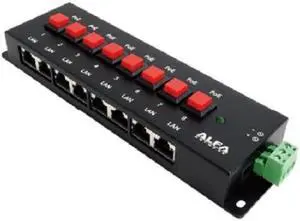 8 Ports 12 - 48V DC Input Passive POE Injector with Switch ON/OFF Capability