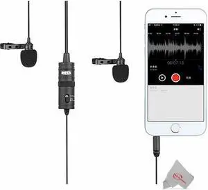 Boya BY-M1DM Dual Omnidirectional Lavalier Microphone For Mobile Devices,Cameras
