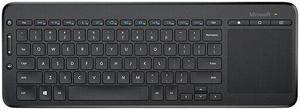 MICROSOFT - ALL-IN-ONE MEDIA WIRELESS KEYBOARD WITH TRACK PAD - BLACK
