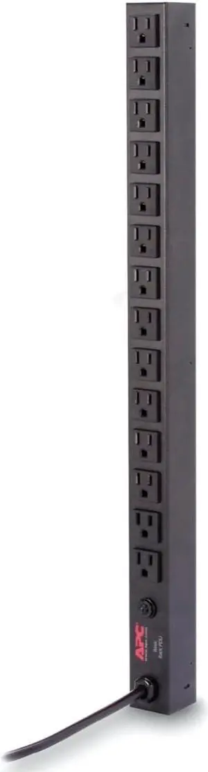 Rack Mount PDU, Basic 100V-120V/15A, (14) Outlets, 0U Vertical Rackmount (AP9567)