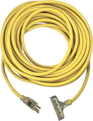 USW 12/3 25ft SJTW Yellow Heavy Duty Extension Cord with Lighted Pow-R-Block USW 12/3 25ft SJTW Yellow Heavy Duty Extension Cord with Lighted Pow-R-Block