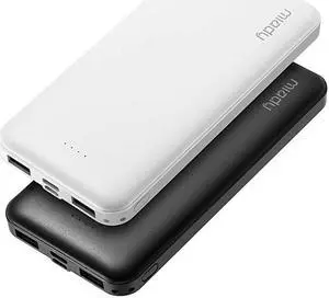2Pack  10000mAh Dual USB Portable Charger Fast Charging Power Bank with USB C Input Backup Charger for iPhone X Galaxy S9 Pixel 3 and etc