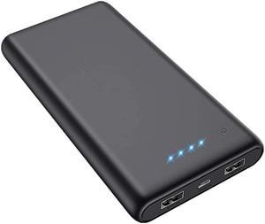 Charger Power Bank 25800mAh Huge Capacity External Battery Pack Dual Output Port with LED Status Indicator Power Bank for iPhone Samsung Galaxy Android PhoneTablet etcBlack