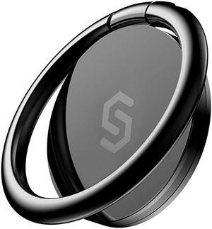 Cell Phone Ring Holder Stand 360 Degree Rotation Universal Finger Ring Kickstand with Polished Metal Phone Grip for Magnetic Car Mount Compatible with iPhone Samsung LG Sony HTC and More