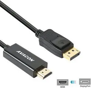 DisplayPort to HDMI 6 Feet GoldPlated Cable  Display Port to HDMI Adapter Male to Male Black