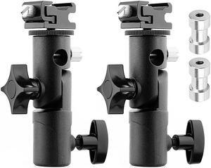 2Pack  Camera Flash Speedlite Mount Swivel Light Stand Bracket with Umbrella Reflector Holder for Camera DSLR Nikon Canon Pentax Olympus and Other DSLR Flashes Studio Light LED Light