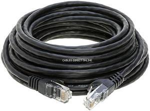 Snagless Cat5e Ethernet Network Patch Cable Black 3 Feet