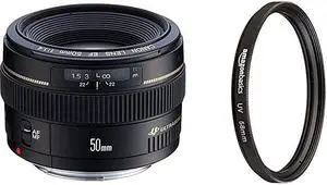 EF 50mm f14 USM Standard Medium Telephoto Lens with UV Protection Lens Filter 58 mm