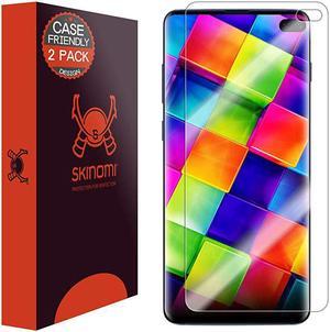 TechSkin 2Pack Case Compatible Clear Screen Protector for Samsung Galaxy S10 Plus S10+ 64 Will NOT Work wVerizon Galaxy S10 5G 67 AntiBubble HD TPU Film