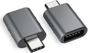 USB C to USB Adapter 2 Pack Thunderbolt 3 to USB 30 Adapter Compatible with MacBook Pro 2019 and Before MacBook Air 2020 Dell XPS and More Type C Devices Space Grey