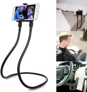 Cell Phone Holder Universal Mobile Phone Stand Lazy Bracket DIY Flexible Mount Stand with Multiple Function Black