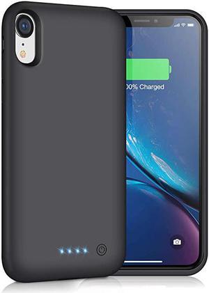 Battery Case for iPhone XR 6800mAh Portable Charging Case for iPhone XR Rechargeable Backup External Battery Pack Extended Battery Protective Charger Case61inchBlack