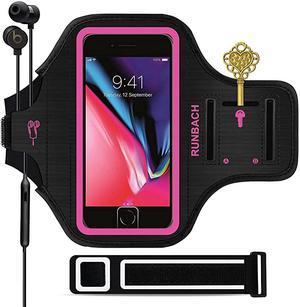 iPhone 8 PlusiPhone 7 Plus Armband Sweatproof Running Exercise Gym Cellphone Sportband Bag with Fingerprint TouchKey Holder and Card Slot for iPhone 78 PlusPink