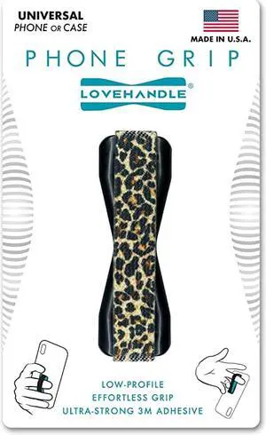 Universal Grip for Smartphone and Mini Tablet Leopard Design Elastic Strap with Black Base