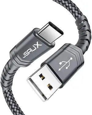 USB Type C Cable 3A Fast Charging 2Pack 66ft  USBA to USBC Charge Braided Cord Compatible with Samsung Galaxy S10 S9 S8 S20 Plus A51 A11Note 10 9 8 PS5 Controller USB C ChargerGrey